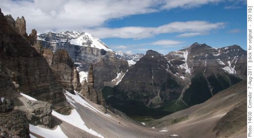 Looking NW from Sentinel Pass into Paradise Valley