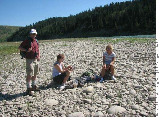 Lunch on the banks of the Bow