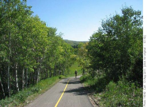 The main Glenbow bike trail