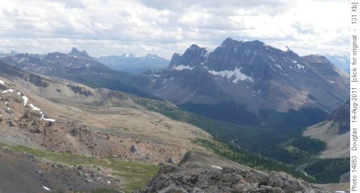 View from ridge summit towards Molar Mtn