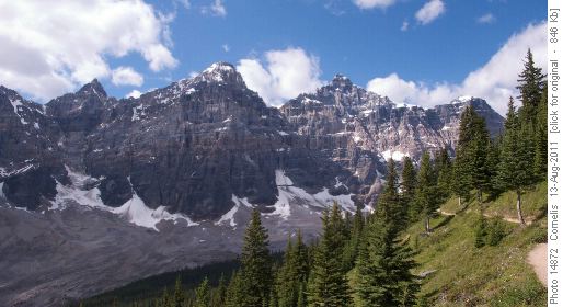 Mount Tuzo (3245m) and Deltaform Mountain (3424m)