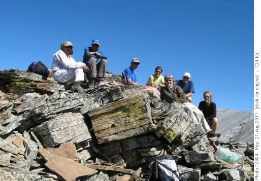 group on Volcano peak