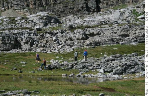 Exploring the upper tarns