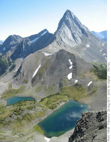 Mt. Birdwood and 2 lakes