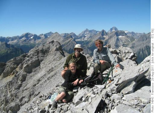 France, Francisco and Yolande on the summit
