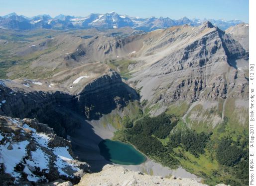 Bourgeau Lake valley from the viewpoint