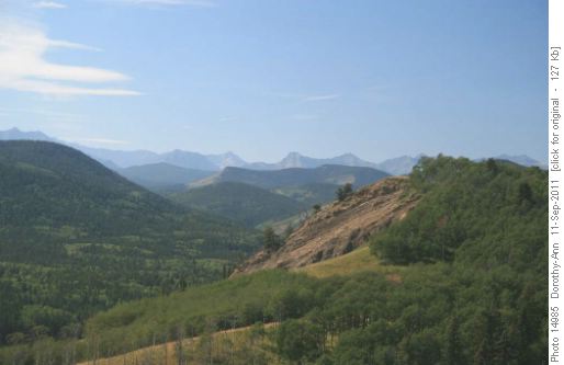 Looking back past Hill #2, Sandy McNabb Hills