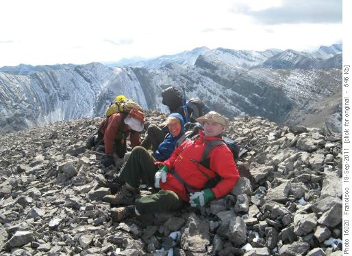 High point of ridge
