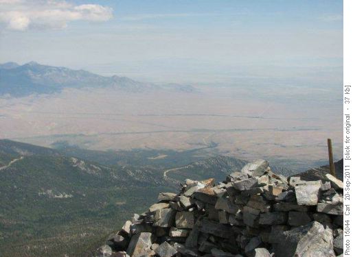 Desert view from Wheeler Peak