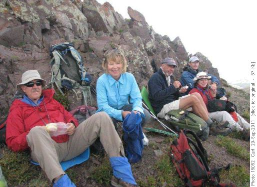 Summit group on Delano Peak