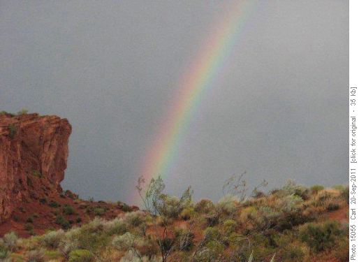 Rainbow at Red Cliffs campground