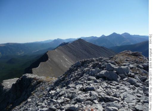 Looking South from the second last bump on Nihahi ridge