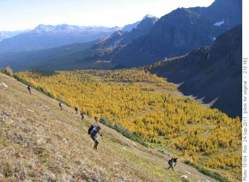 Steep descent to the Valley of Gold
