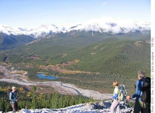 Looking over Forgetmenot Pond and the Little Elbow River Looking over Forgetmenot Pond and the Little Elbow River