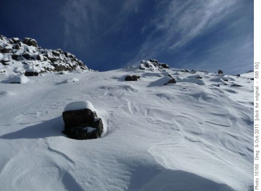Early season snow sculpture