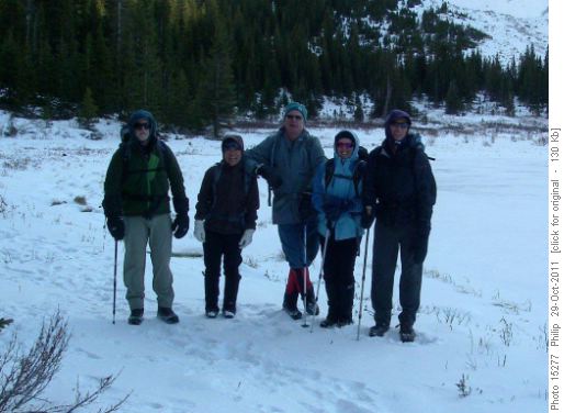Greg, Yoko, Philip, Rosanne and Dennis missing the lunchtime sun!