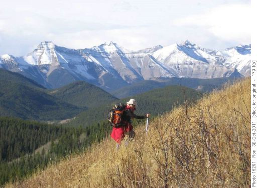 {161 Barb Fischer} ascending Green Mtn.