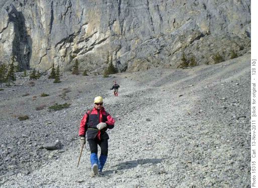 Gerald on Yam scree