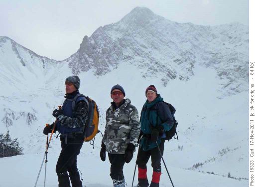 Wallace, Carl and Jim below Mt Tyrwhitt