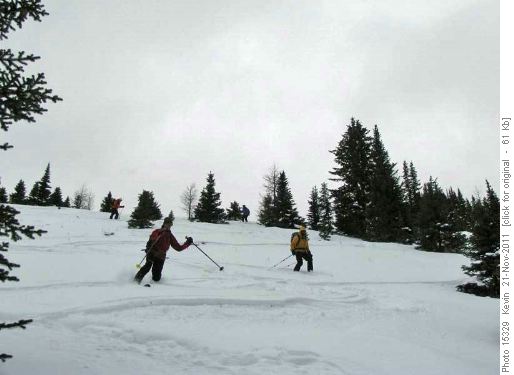 Barry on tele skis