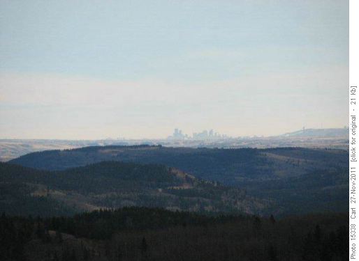 Calgary skyline from Lost Knife Creek Hills