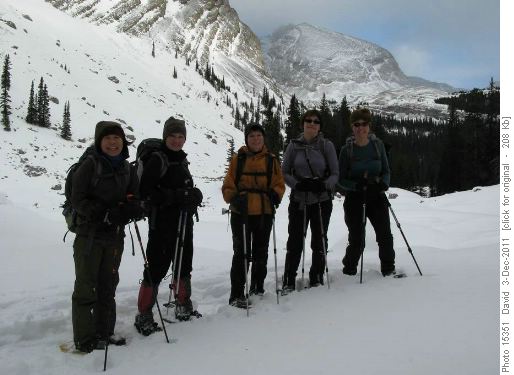 Just before the lake - you can see the treed headwall in the background