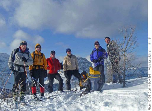 Bob, Damian, Kerry, Arnold, Bill and Carl at Healy Pass
