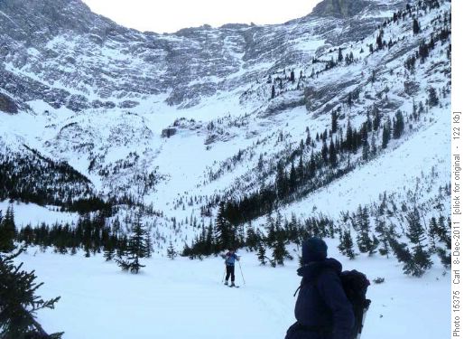 Bowl south of Hero Knob (our ascent route to left)