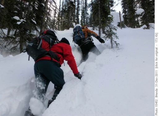 A couple of steep sections beyond the lake