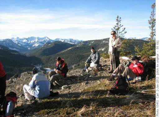 Toasty lunch spot on the summit