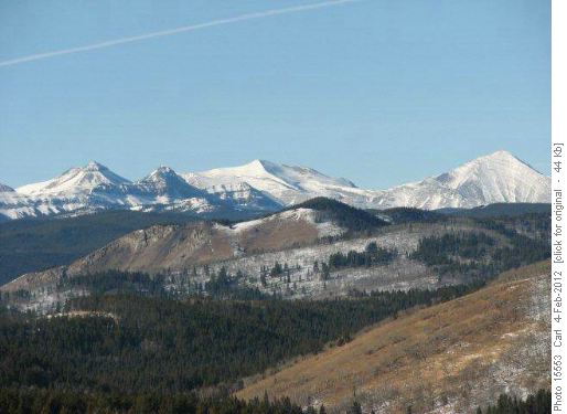 The Elbow Peaks with Windy Point Ridge below