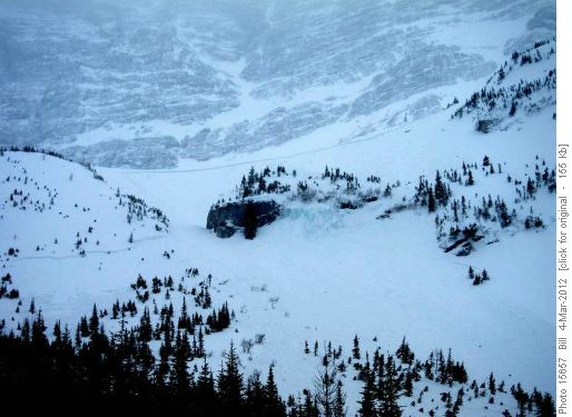 Avalanche below Heros Knob