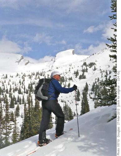 Peter on climb up to Mosquito Peak slopes