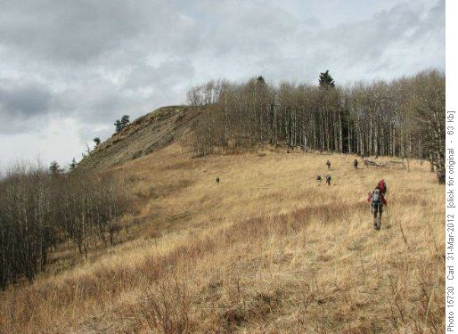 Hiking up the Sandy McNabb Hills