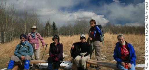 At the west lookout on new benches