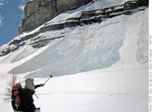 Avalanche debris off Redoubt
