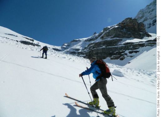 Heading up the ridge shoulder
