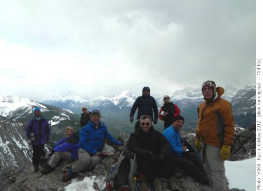 summit shot - Dave, Bill, Alda, Jeff (guest), Bernie, Stuart, Flo, Carl, Dave, c/s Kevin