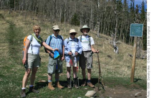 Group at junction with Foran Grade trail
