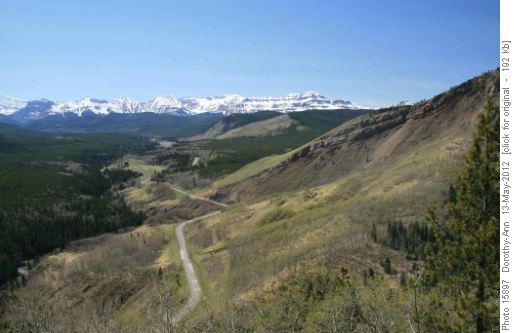 Sheep valley from view point on Foran Grade trail