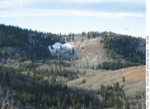 route up western ridge
