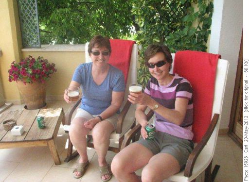 Definitely not roughing it--Barb and Cordula