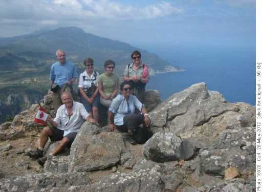 On the ridge--Carl, Jennifer, Cordula, Barb, Billy, Jeanne