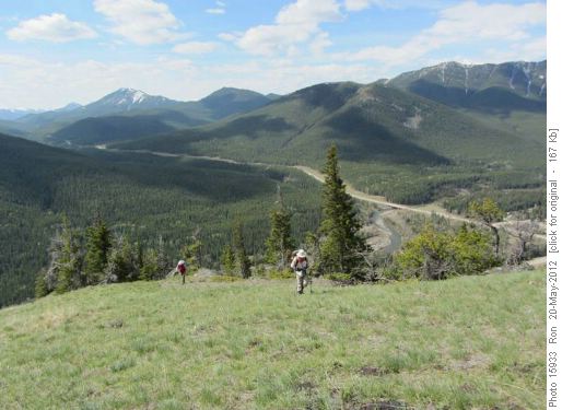 Peter & {161 Barb Fischer} slogging up after the steep section