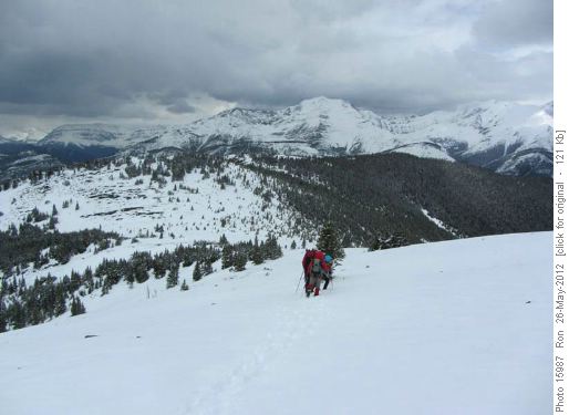 Deeper snow on the Bull Creek Hills