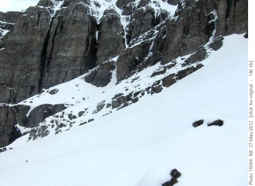 The traverse to the upper slopes