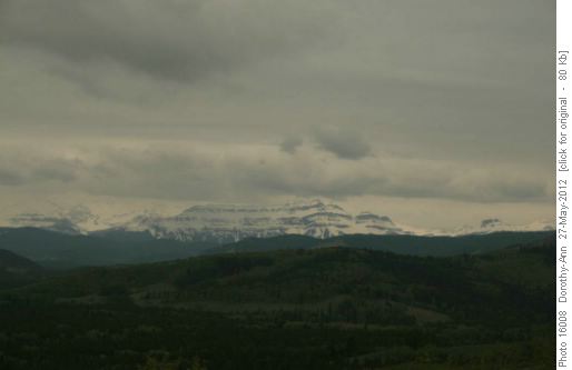 Bluerock Mtn trying to hide in the clouds