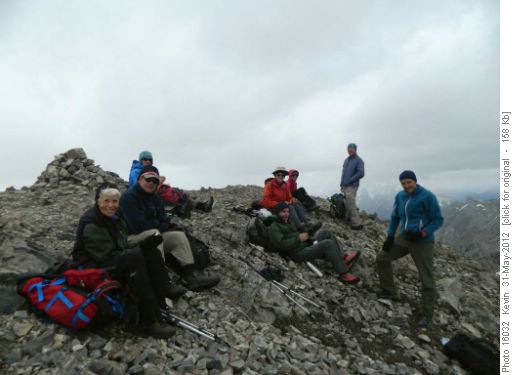 The gang at the summit of Opal Ridge South
