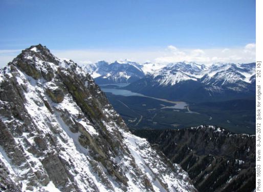 King Creek Ridge and Kananaskis Lakes from Hood-Brock Col