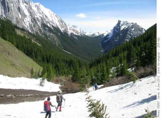 Heading down upper King Creek